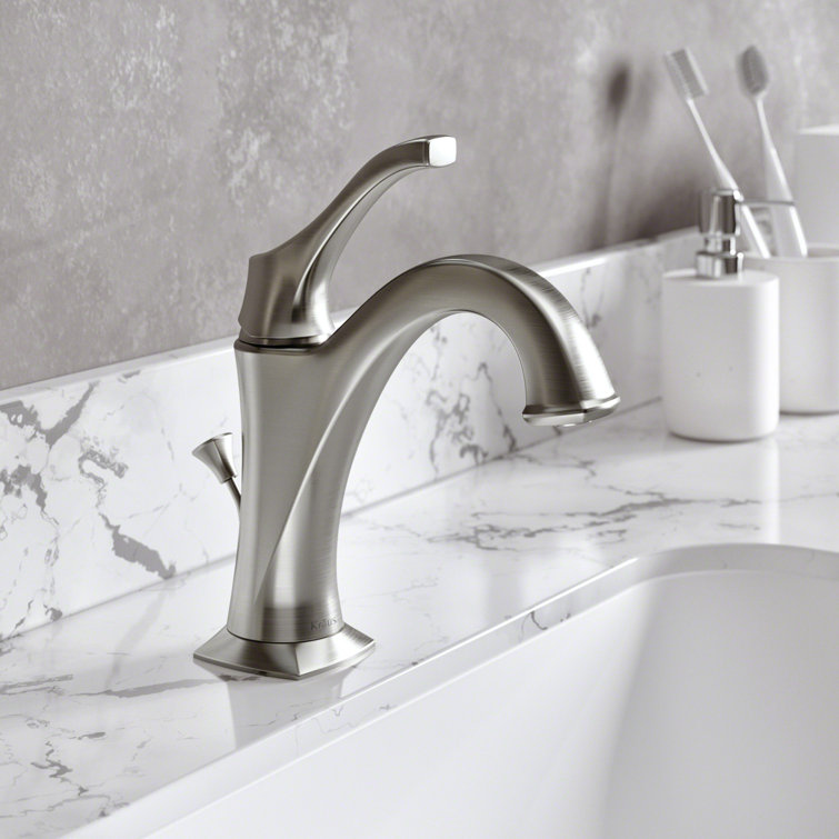 Arlo Spot-Free Brushed Nickel Single Handle Bathroom Faucet Set
