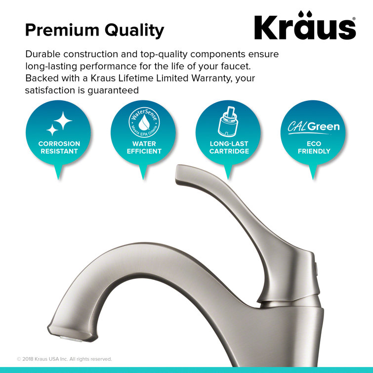 Arlo Spot-Free Brushed Nickel Single Handle Bathroom Faucet Set