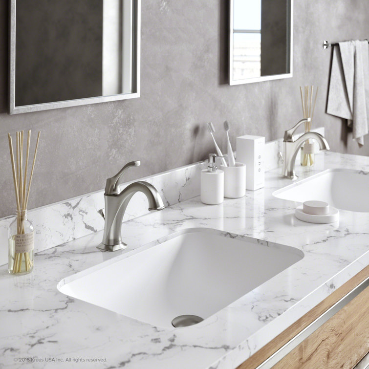 Arlo Spot-Free Brushed Nickel Single Handle Bathroom Faucet Set