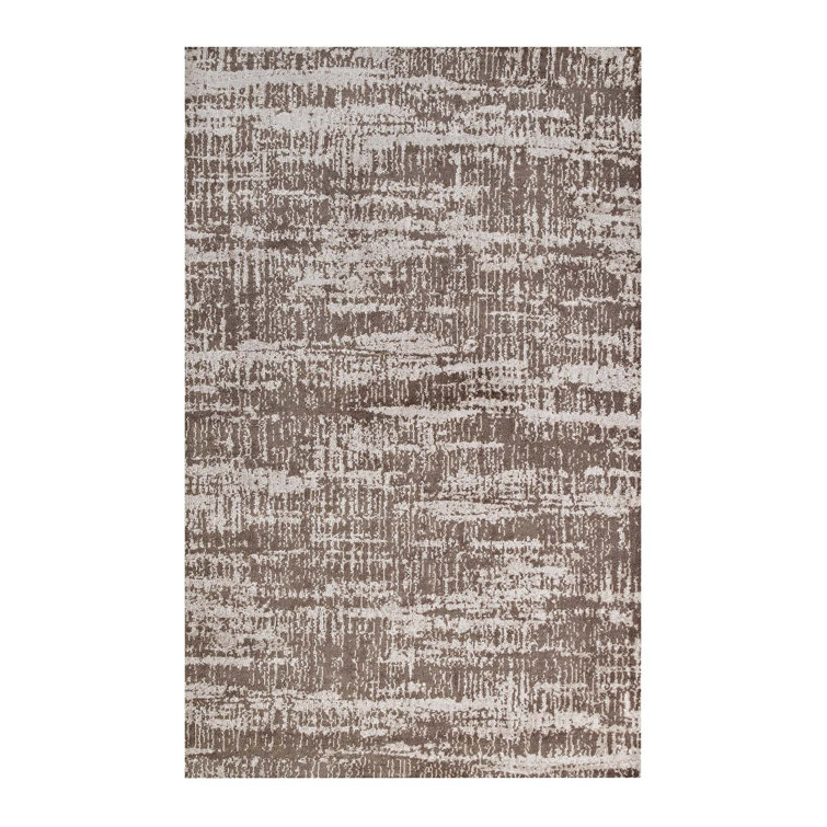 Darja 8' x 10' Light and Dark Tan Abstract Synthetic Area Rug