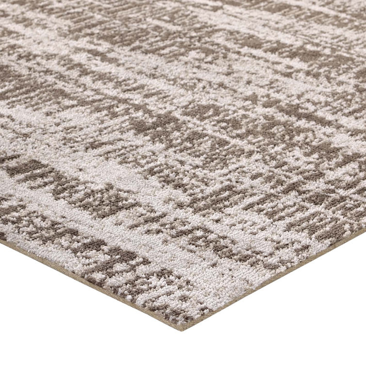 Darja 8' x 10' Light and Dark Tan Abstract Synthetic Area Rug