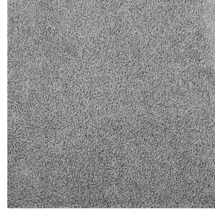Enyssa Navy Solid Shag Synthetic Area Rug 5' x 8'