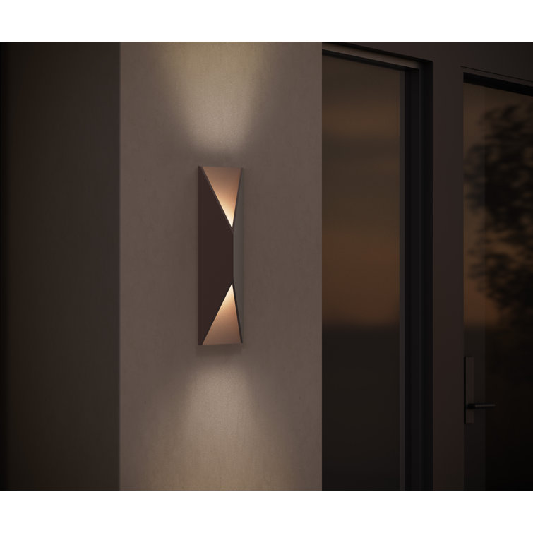 Prisma Textured Bronze LED Flush Mounted Sconce 18 in
