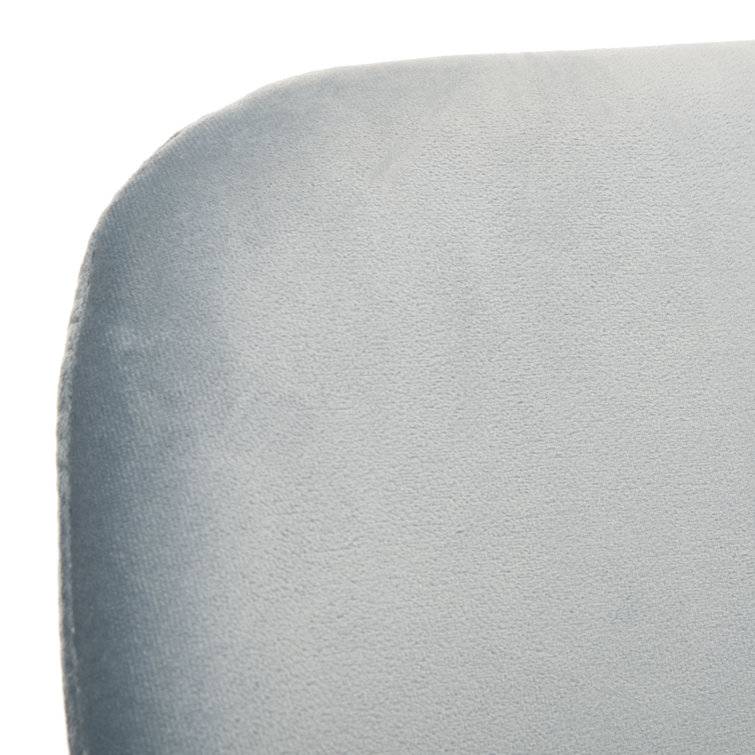 Slate Blue Velvet Upholstered Parsons Chair with Gold Legs