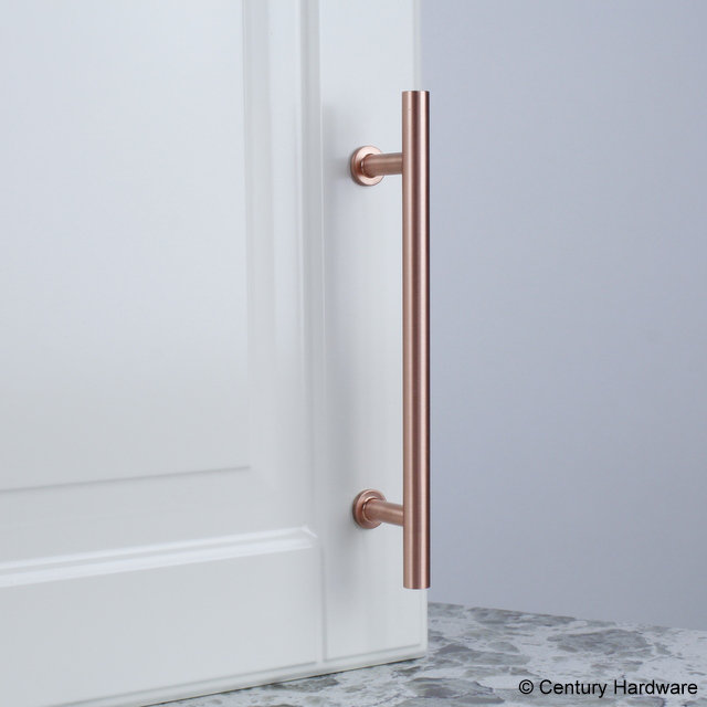 Satin Rose Gold Solid Brass Modern Bar Pull