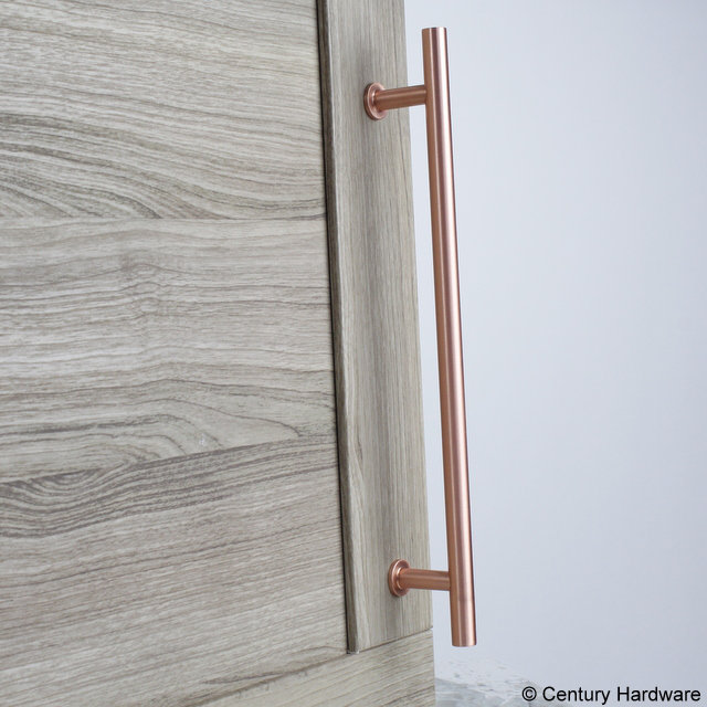 Satin Rose Gold Solid Brass Modern Bar Pull