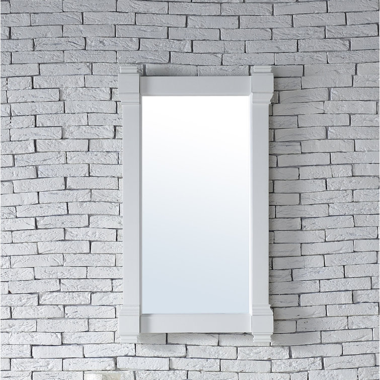 Urban Gray Traditional Wood Floating Wall Mirror 21.5" x 39.25"
