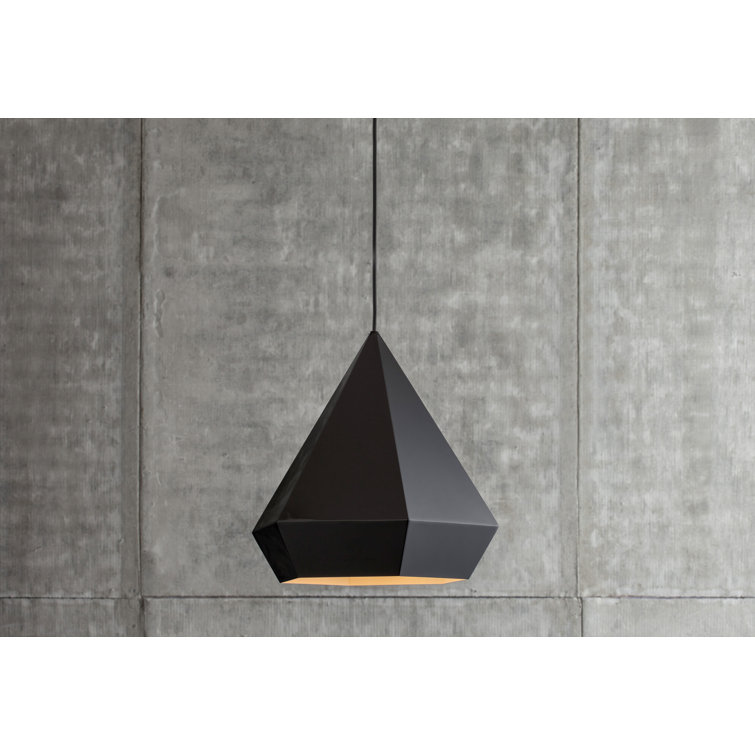 Black Geometric Glass Pendant Light