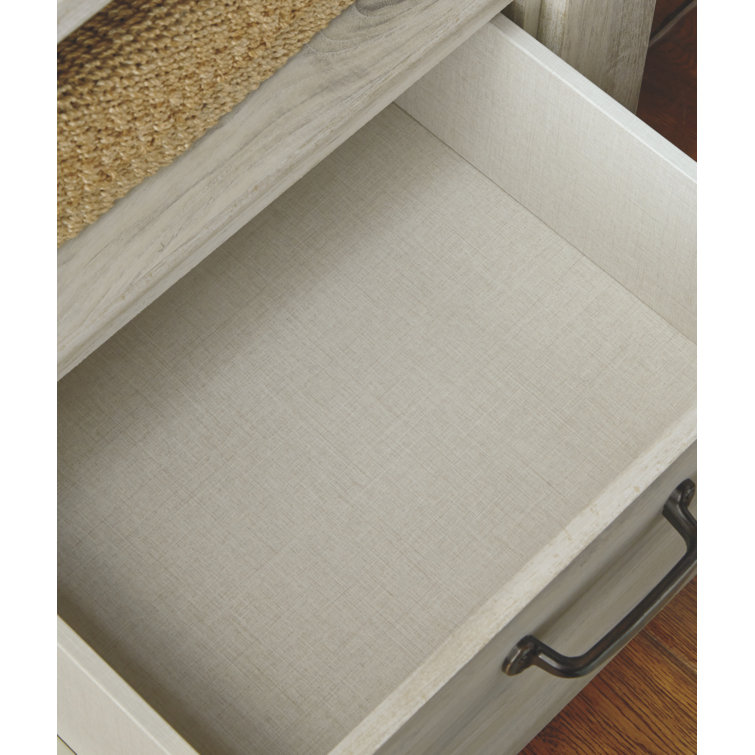 Transitional Farmhouse 7-Drawer Dresser with Mirror in White