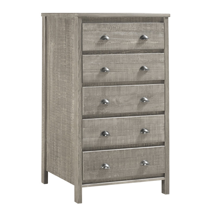 Rustic Gray Farmhouse 5-Drawer Extra Deep Dresser