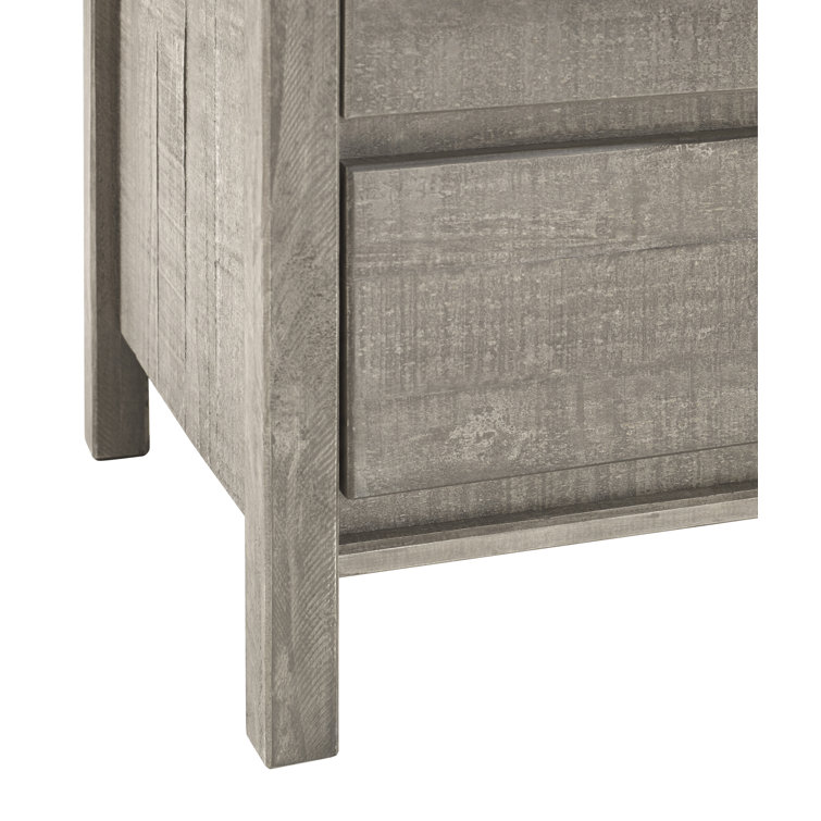 Driftwood Gray Farmhouse Double Dresser with Felt-Lined Drawer