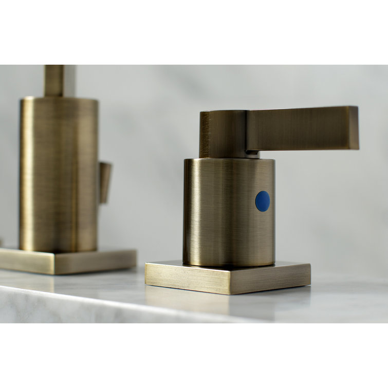 NuvoFusion Antique Brass Ergonomic Widespread Bathroom Faucet