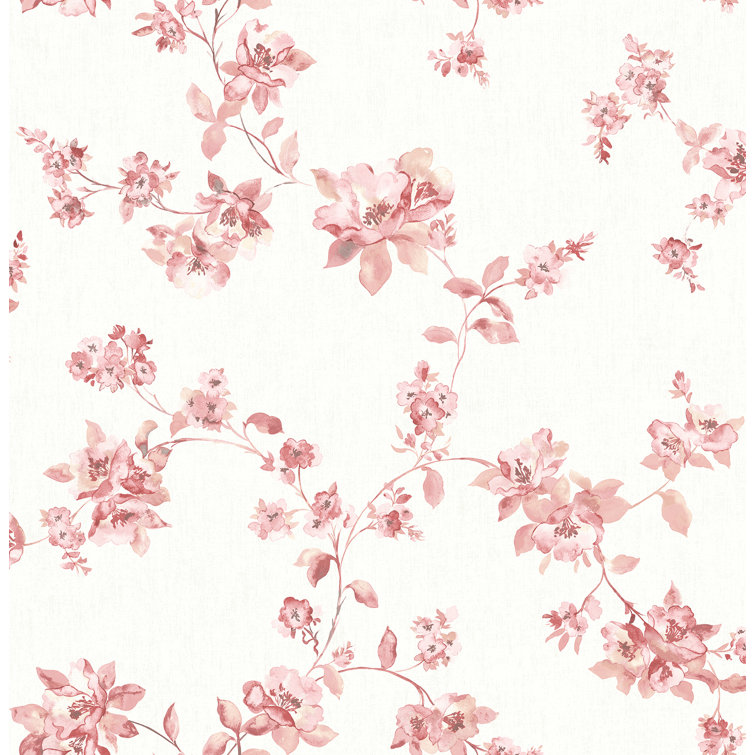 Cyrus Rose Floral Pre-Pasted Washable Wallpaper