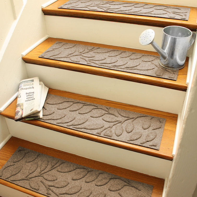 Camel Geometric Rubber Backed Indoor Outdoor Stair Treads