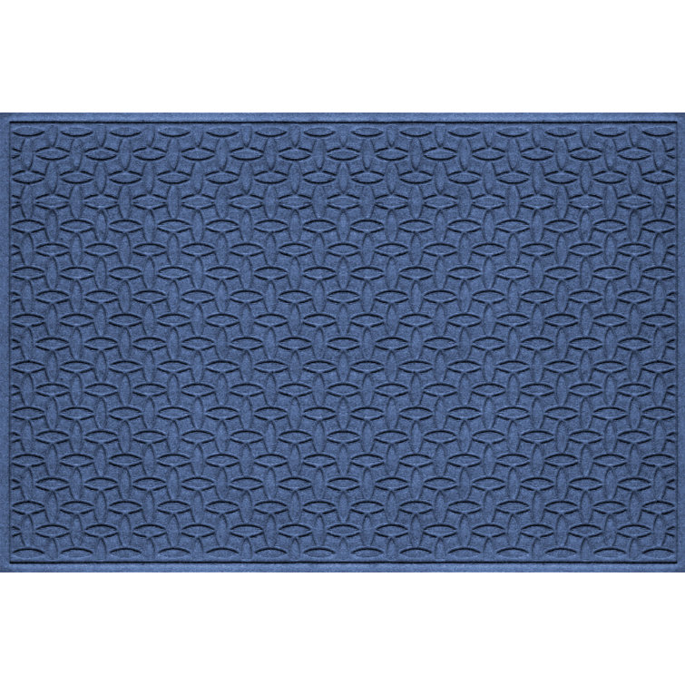 Navy Blue Non-Slip Polypropylene Outdoor Door Mat 3' x 5'