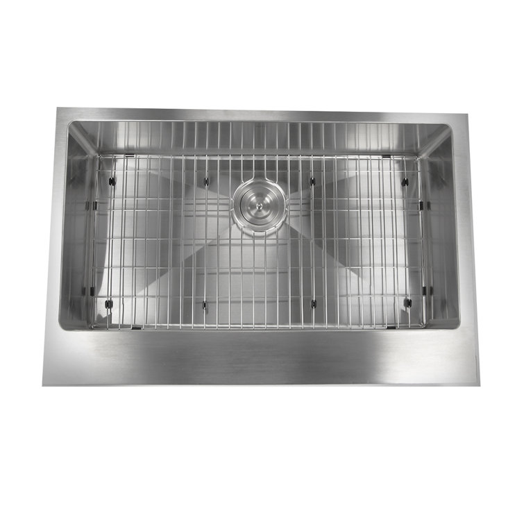 Pro Series 32.5'' Brushed Stainless Steel Farmhouse Sink