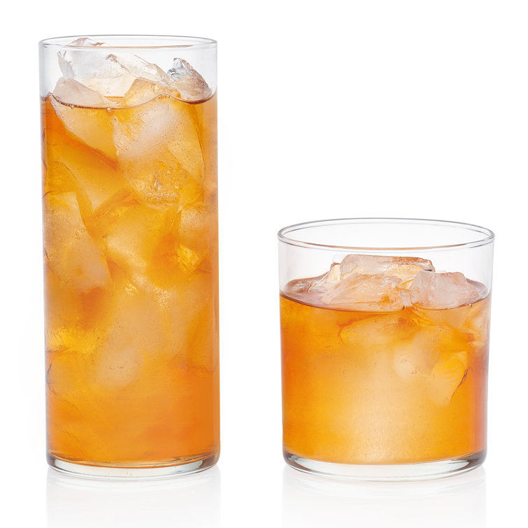 Libbey Miles 16-Piece Clear Glass Tumbler and Rocks Set