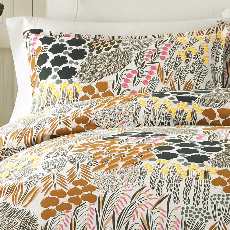 Full Black and White Cotton Reversible Comforter Set