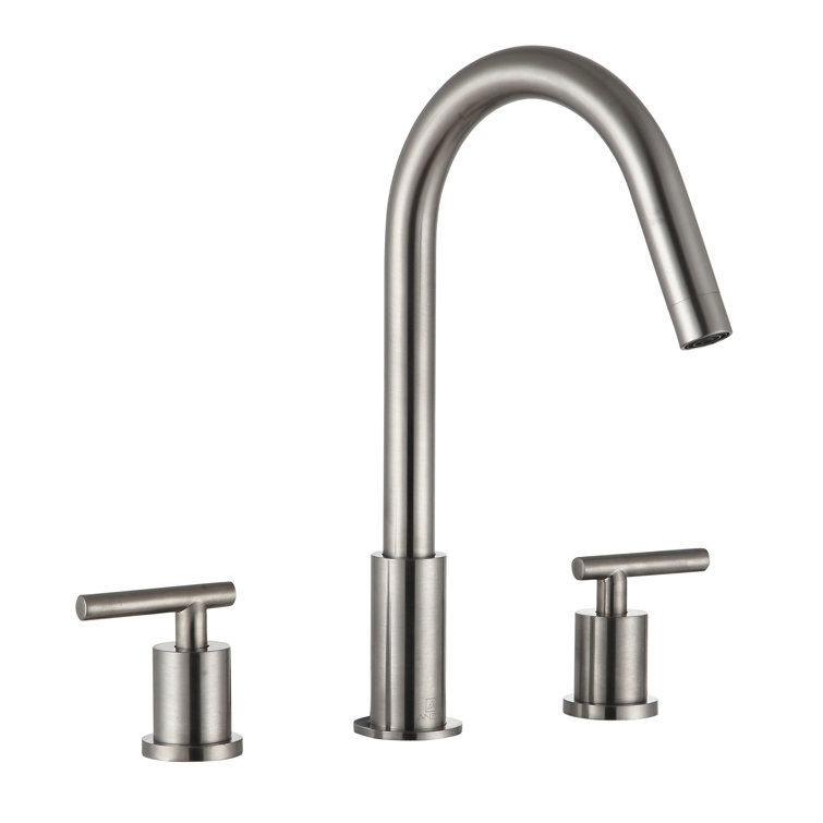 Spartan 8'' Widespread Dual-Handle Bathroom Faucet in Brushed Nickel