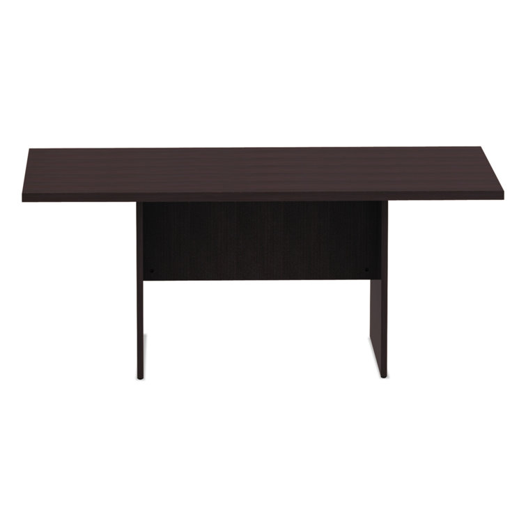 Espresso Laminate Rectangle Conference Table with Modesty Panel