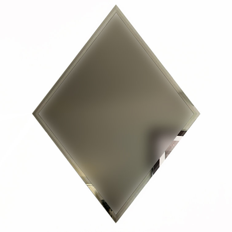 Reflections Silver Mirrored Beveled Diamond Wall Tile