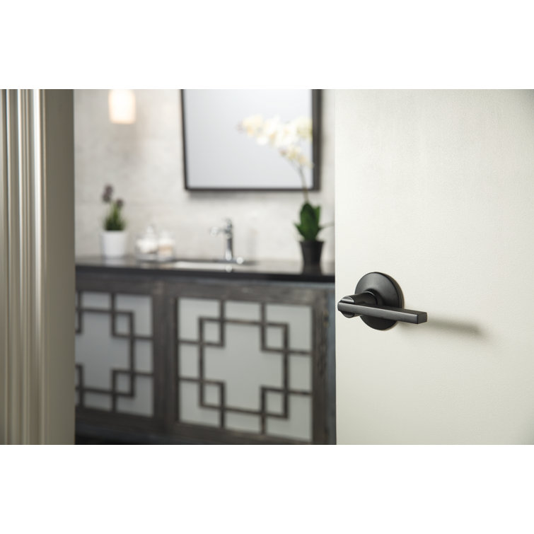 Schlage Latitude Aged Bronze Passage Door Lever for Interior Use