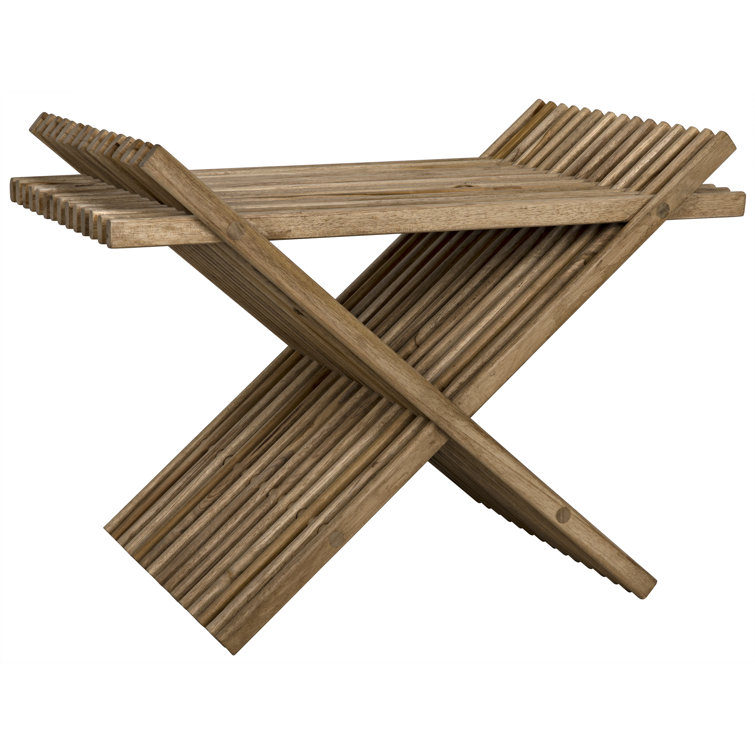 Luxurious Teak Solid Wood Folding Accent Stool