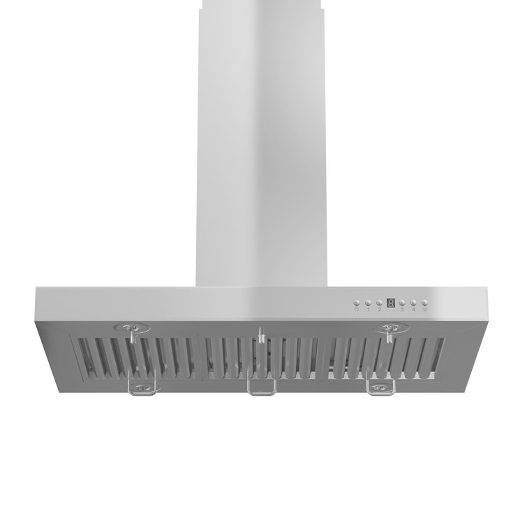 48-Inch Stainless Steel Convertible Island Mount Range Hood