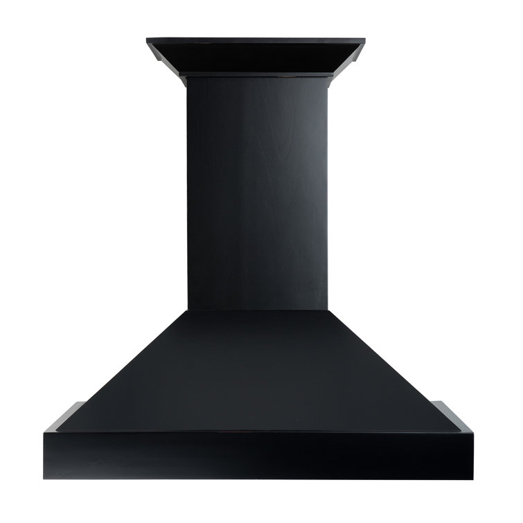 30'' Black Stainless Steel Convertible Wall Mount Range Hood