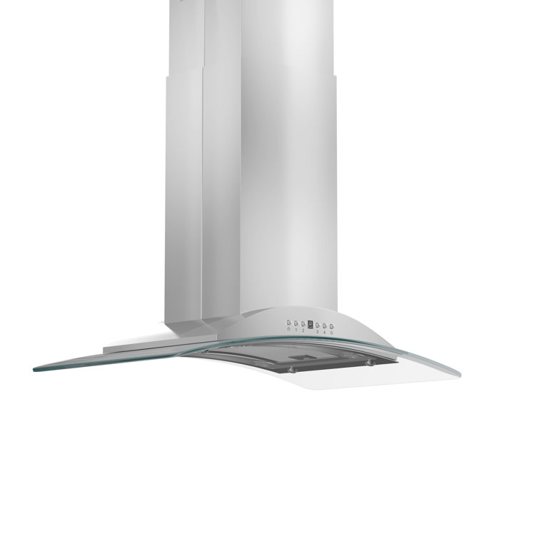 ZLINE 30 in. Convertible Vent Isl& Mount Range Hood in Stainless Steel & Glass (GL9i-30)