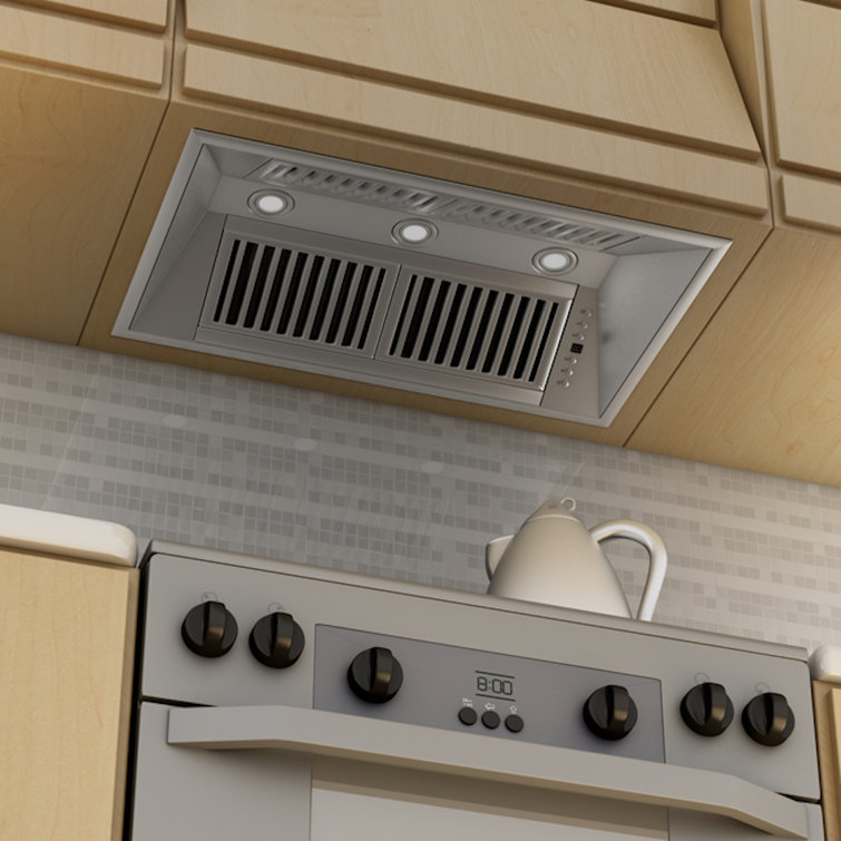 46-Inch Brushed Stainless Steel Range Hood Insert