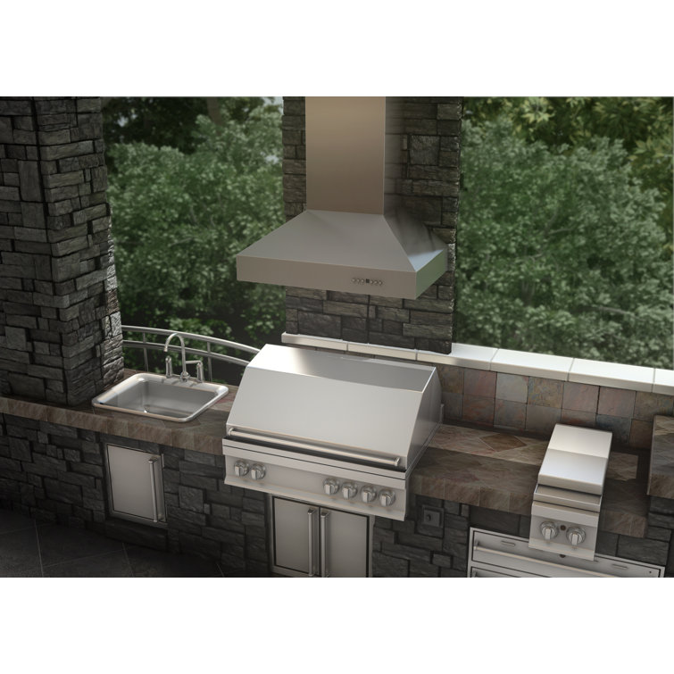 42-inch Stainless Steel Wall Mounted Range Hood with Charcoal Filter