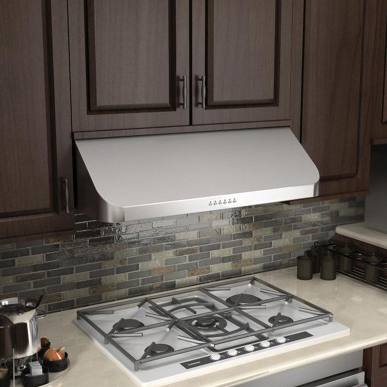 36" Brushed Stainless Steel Convertible Under Cabinet Range Hood