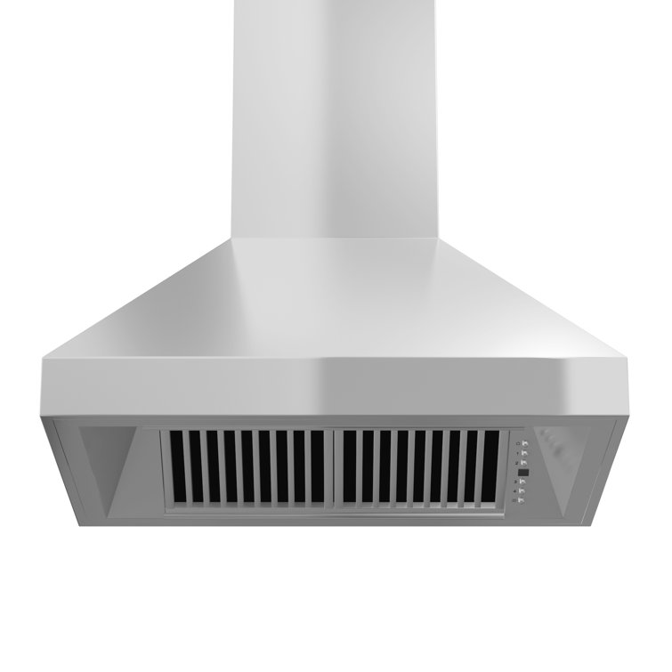 54" Stainless Steel Convertible Wall Mounted Range Hood with Charcoal Filter