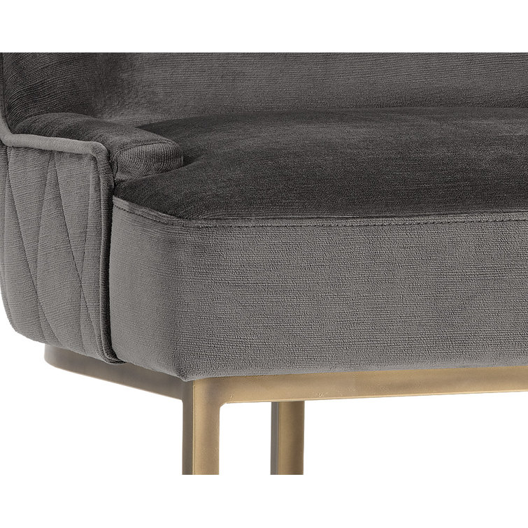 Piccolo Pebble Upholstered Faux Leather Dining Chair with Steel Legs