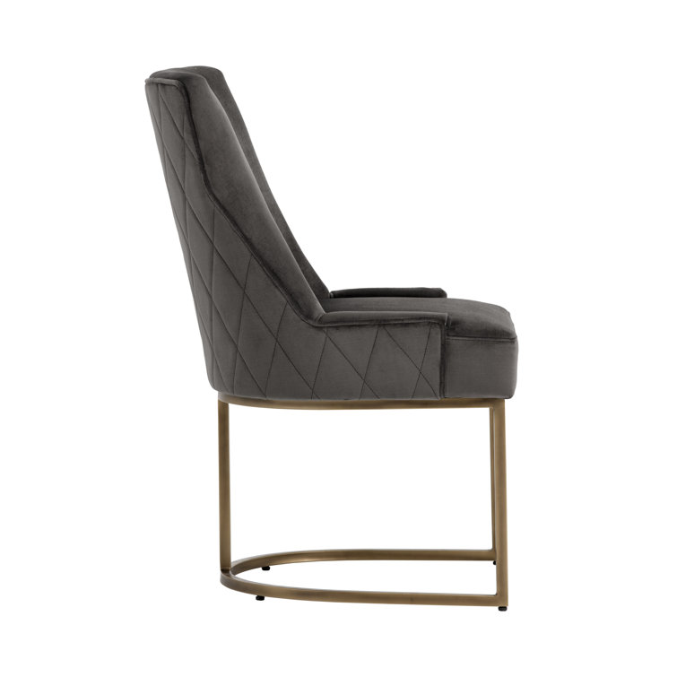 Piccolo Pebble Upholstered Faux Leather Dining Chair with Steel Legs