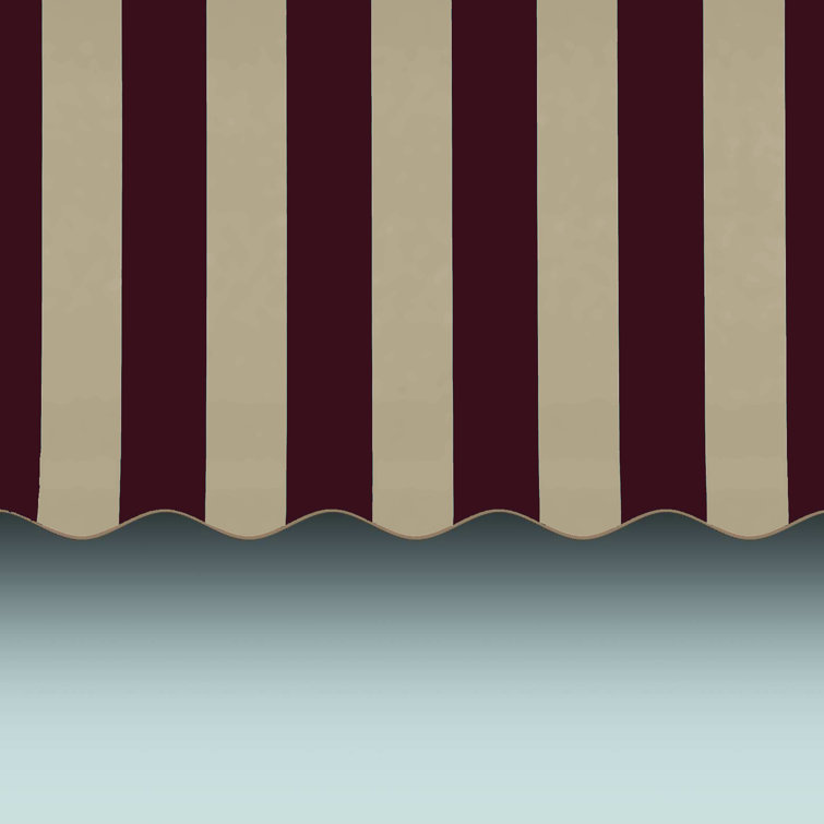 San Francisco Striped Blue and White Fabric Fixed Awning