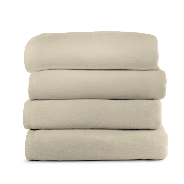Luxurious Flint Cotton Throw Blanket - Twin Size, Machine Washable