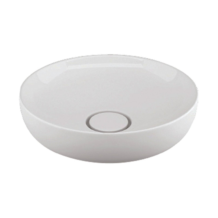 Abigail 16.5'' White Ceramic Round Above-Counter Vessel Sink
