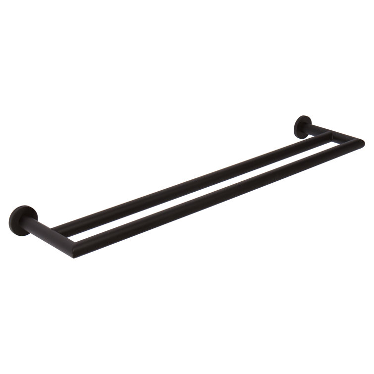 Matte Black 24" Double Wall Mounted Towel Bar