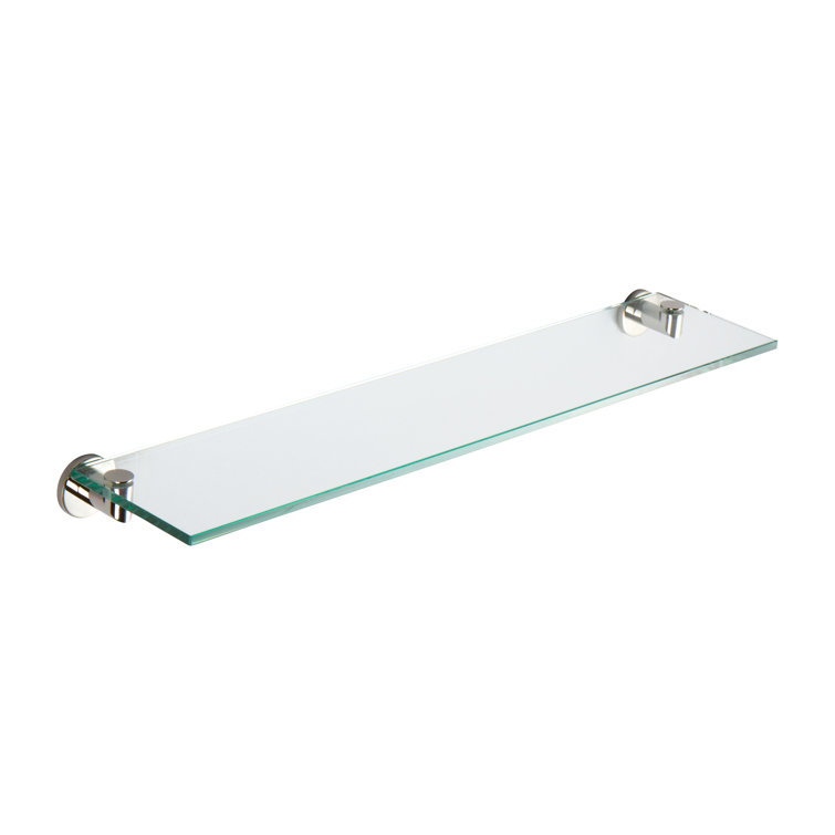 Kubic 24" Polished Nickel Minimalist Wall Shelf