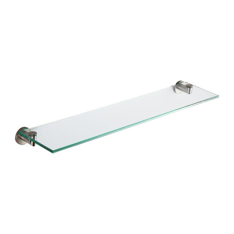 Kubic 24" Satin Nickel Minimalist Bracket Shelf