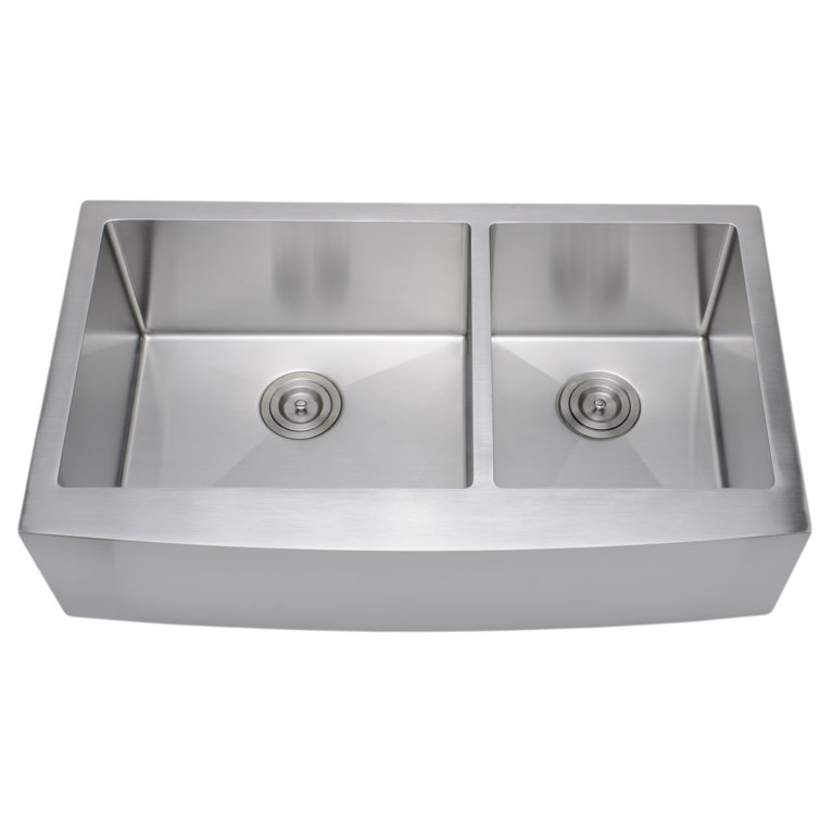 36'' Stainless Steel Double Bowl Undermount Kitchen Sink