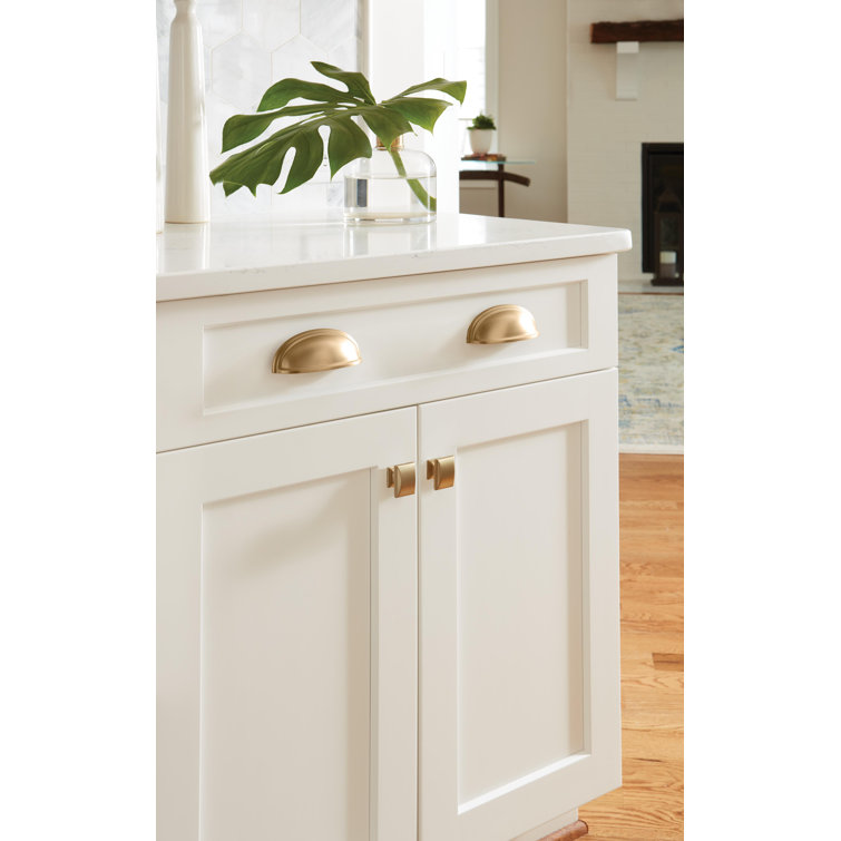 Golden Champagne Traditional Farmhouse Cup Pull with Mounting Hardware