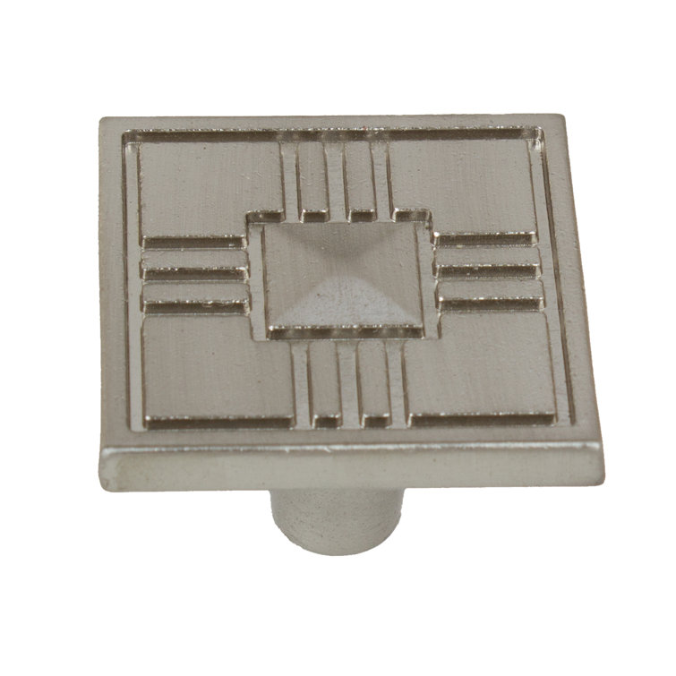 Satin Nickel Square Modern Cabinet Knob Multipack