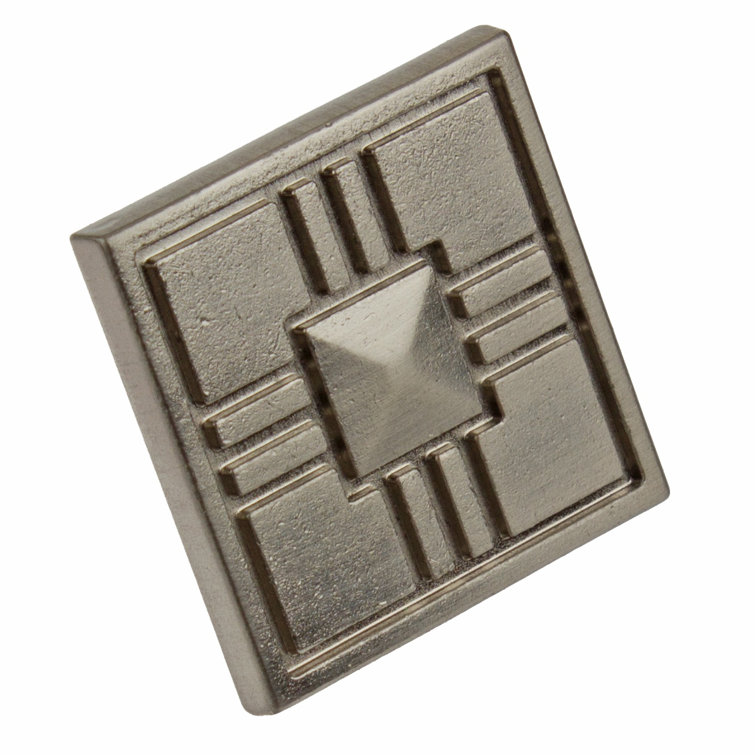 Satin Nickel Square Modern Cabinet Knob Multipack