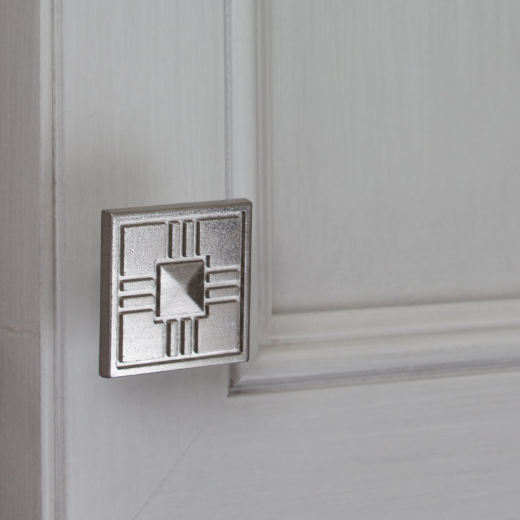 Satin Nickel Square Modern Cabinet Knob Multipack