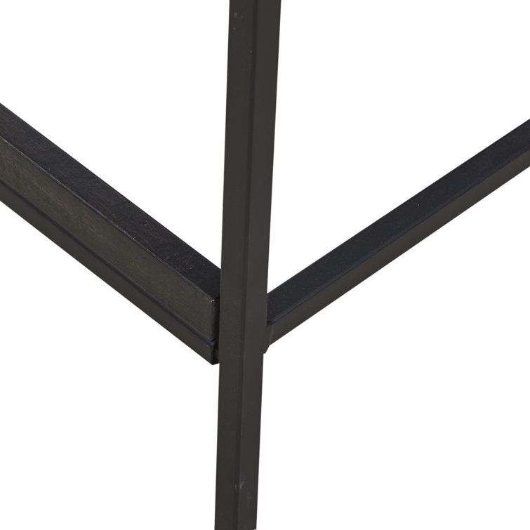 Tacoma 24.8" Black Wood and Metal Counter Stool