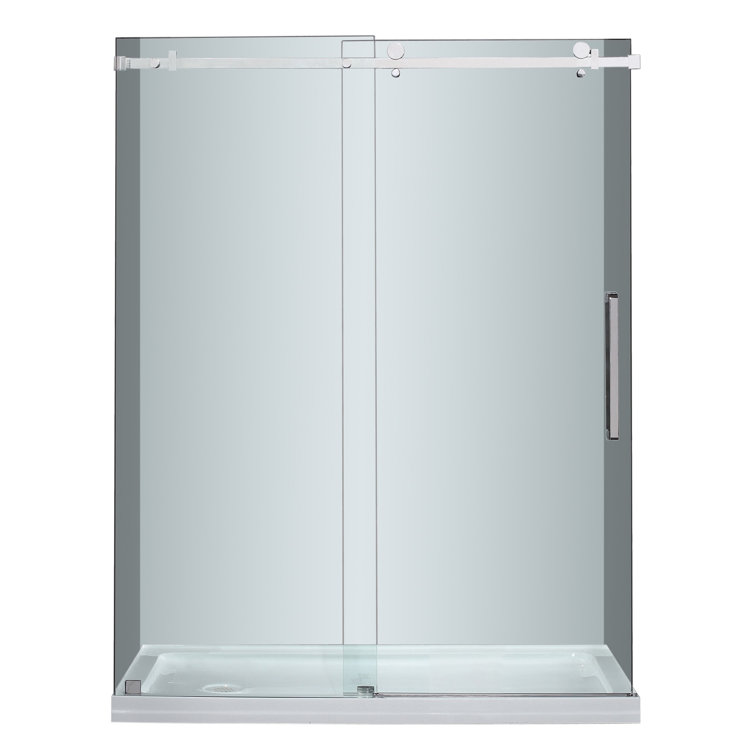 Moselle 60'' Stainless Steel Frameless Sliding Shower Door