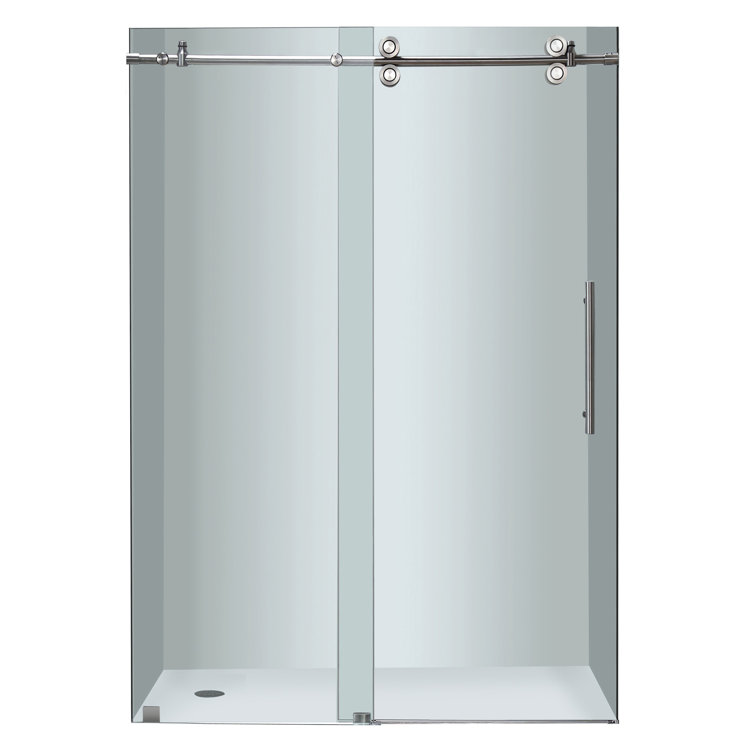 Langham 75'' Frameless Clear Tempered Glass Sliding Shower Door